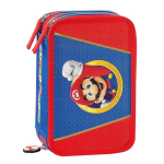 Super Mario Astuccio 3 Zip Completo Blu e Rosso