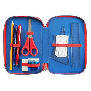 Super Mario Astuccio 3 Zip Completo Blu e Rosso