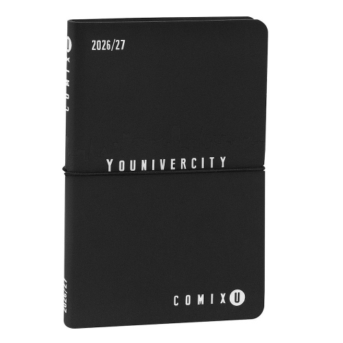 Comix Agenda Younivercity 2026/27 Settimanale Nero-Bianco