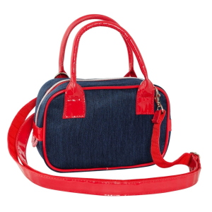 Hello Kitty Borsa Bauletto Denim e Rosso con Tracolla