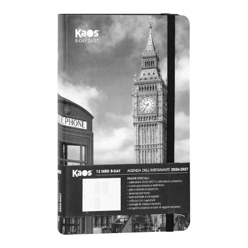 Kaos Agenda Insegnanti 2026/27 Giornaliera Londra