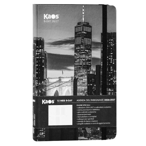Kaos Agenda Insegnanti 2026/27 Giornaliera New York