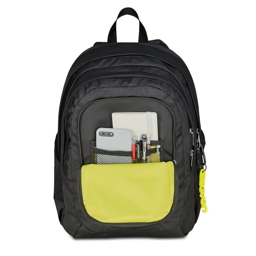 Seven Zaino Scuola E-Tech Ecologico Nero Doppio Scomparto