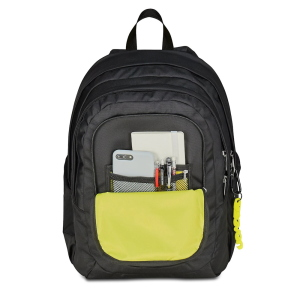 Seven Zaino Scuola E-Tech Ecologico Nero Doppio Scomparto