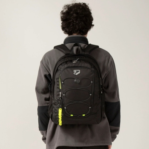 Seven Zaino Scuola E-Tech Ecologico Nero Doppio Scomparto
