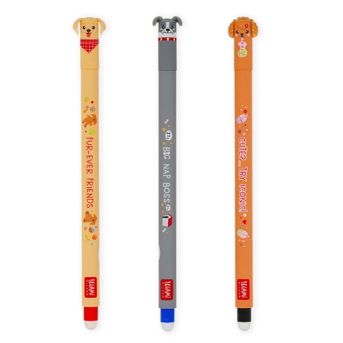 Legami Set 3 Penne Cancellabili Fur Ever Friends Cani