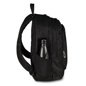 Seven Zaino Tech Shiny Nero Brillante Doppio Scomparto