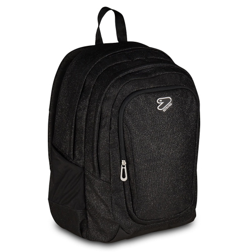 Seven Zaino Tech Shiny Nero Brillante Doppio Scomparto