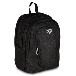 Seven Zaino Tech Shiny Nero Brillante Doppio Scomparto