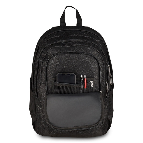 Seven Zaino Tech Shiny Nero Brillante Doppio Scomparto