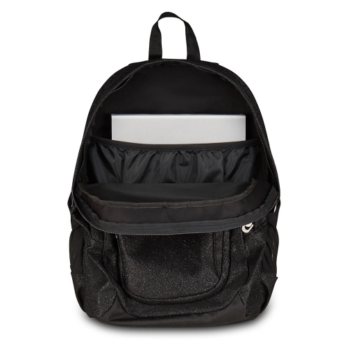 Seven Zaino Tech Shiny Nero Brillante Doppio Scomparto