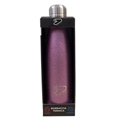 Seven Borraccia Termica 500ml Acciaio Inox Lilla Glitter