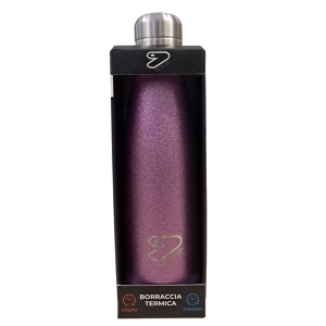 Seven Borraccia Termica 500ml Acciaio Inox Lilla Glitter