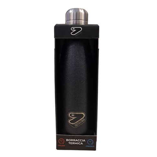 Seven Borraccia Termica 500ml Acciaio Inox Nero Glitter