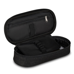 Seven Portapenne Round Plus Tech Shiny Nero Brillante