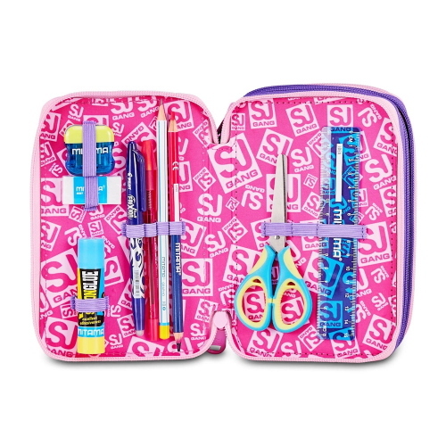 Seven SJ Gang Astuccio 3 Zip 3D Glowcat Completo Lilla