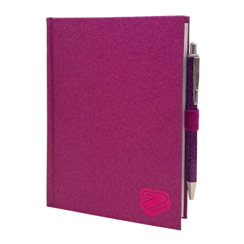 Seven Diario Agenda 2026/27 Glitter Fucsia con Penna Coordinata