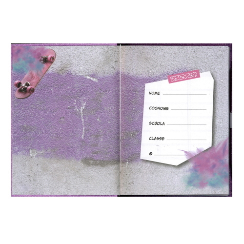 Seven Diario Agenda 2026/27 Glitter Fucsia con Penna Coordinata