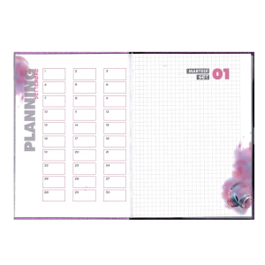 Seven Diario Agenda 2026/27 Glitter Fucsia con Penna Coordinata