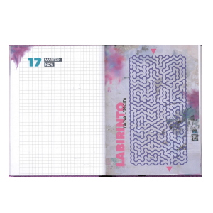 Seven Diario Agenda 2026/27 Glitter Fucsia con Penna Coordinata
