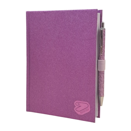 Seven Diario Agenda 2026/27 Glitter Lilla con Penna Coordinata
