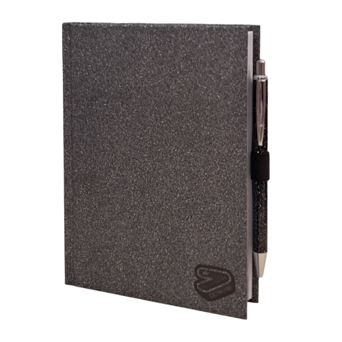 Seven Diario Agenda 2026/27 Glitter Grigio con Penna Coordinata