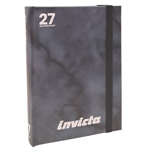 Invicta Diario Agenda Standard Datato 2026-2027 Effetto Marmo Nero