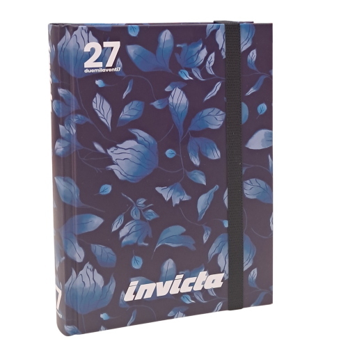 Invicta Diario Agenda Pocket Datato 2026-2027 Foglie Blu Notte