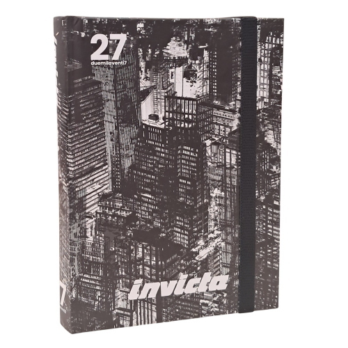 Invicta Diario Agenda Standard Datato 2026-2027 Skyline Città Bianco e Nero