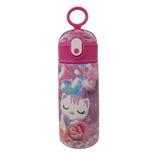 Seven SJ Gang Borraccia Termica 460ml Gatto Magico Con Cannuccia
