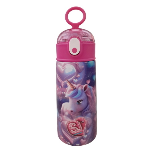 Seven SJ Gang Borraccia Termica 460ml Unicorno Con Cannuccia