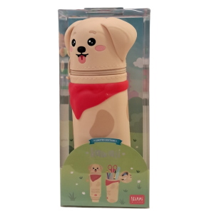 Legami Astuccio 2 In 1 In Silicone Morbido Cane Fur-Ever Friends Per Scuola E Ragazzi