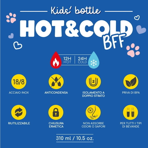 Legami Borraccia Termica Per Bambini Hot And Cold Bff Kitty Per Scuola E Tempo Libero