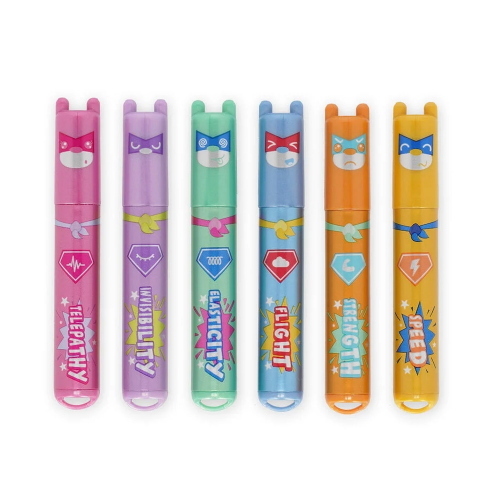 Legami Set Di 6 Mini Evidenziatori Teddy's Superpower Colori Metallici Per Scuola E Ufficio