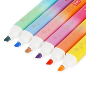 Legami Set Di 6 Evidenziatori Doppia Punta Neon E Pastello Meow Per Scuola E Ragazzi
