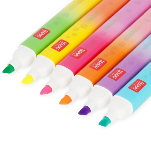 Legami Set Di 6 Evidenziatori Doppia Punta Neon E Pastello Meow Per Scuola E Ragazzi
