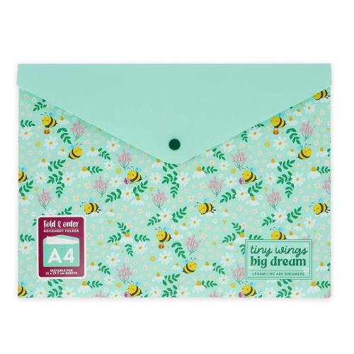 Legami Cartelletta Portadocumenti Fold And Order Wild Flowers E Ape Verde Per Scuola E Ufficio