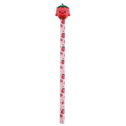 i-Total XL2307F Matita in Legno Fresh Market Stella la Fragola con Gomma 3D