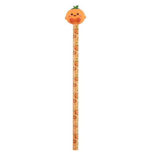 i-Total XL2307G Matita in Legno Fresh Market Adele l'Arancia con Gomma 3D