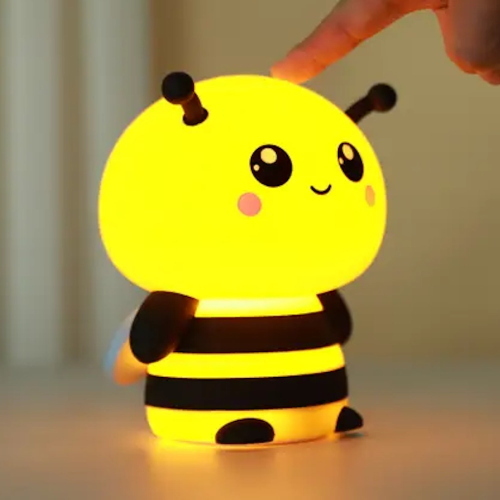 i-Total Luce Notturna in Silicone Bee Ape Lampada LED Ricaricabile RGB Touch