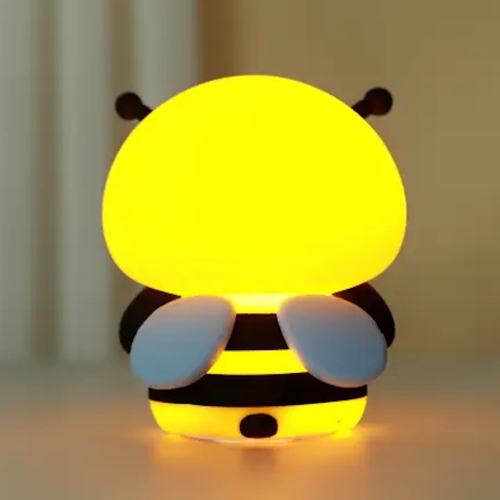 i-Total Luce Notturna in Silicone Bee Ape Lampada LED Ricaricabile RGB Touch