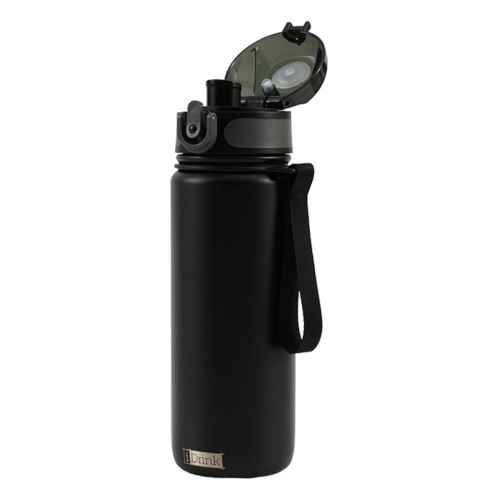 I-Drink ID0555 Bottiglia Termica Acciaio Inossidabile da 595 Millilitri Colore Nero