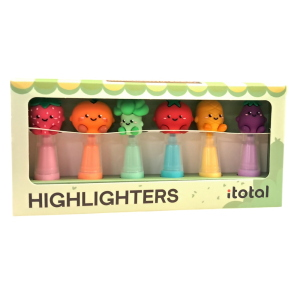 i-Total XL1266A Set di 6 Mini Evidenziatori Fresh Market Tonalità Pastello per Scuola e Ufficio