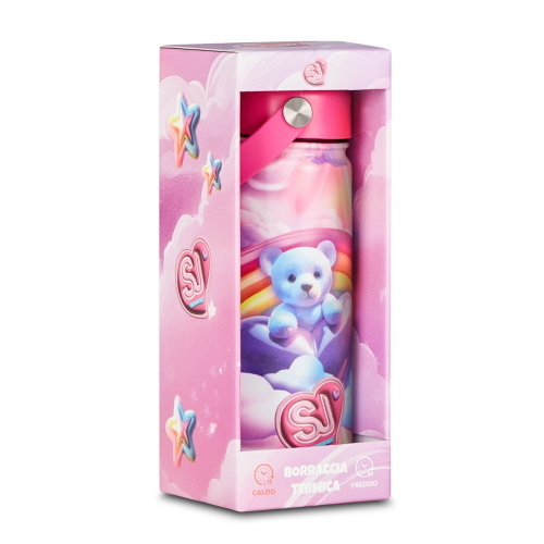 Seven Sj Gang Borraccia Termica Rainbow Teddy Rosa Per Ragazze