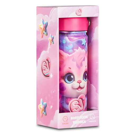 Seven Sj Gang Borraccia Termica Star Cat Rosa Per Ragazze