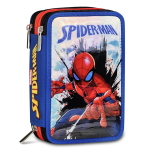 Seven Astuccio 3 Zip Completo Spider-Man Back To Climbing Per Scuola Elementare
