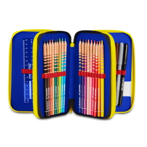 Seven Astuccio 3 Zip Completo Sonic The Hedgehog Speed Per Scuola Elementare