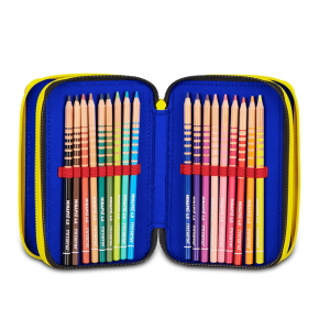 Seven Astuccio 3 Zip Completo Sonic The Hedgehog Speed Per Scuola Elementare