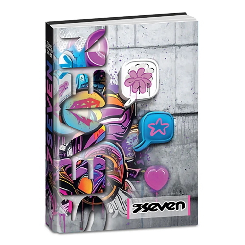 Seven Diario 12 Mesi Datato Girl Urban Graffiti Heart 2026-2027