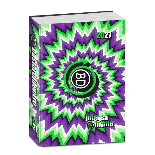 Seven Diario Bastardidentro Standard 16 Mesi Optical Spiked Purple Per Studenti 2026-2027